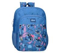 Disney Happy Stitch Equipaje- Bolsa de Mensajero, Unisex niños, Azul