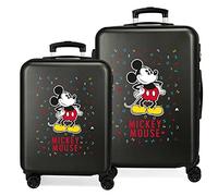Disney Have a Good Day Mickey Juego de Maletas Negro 55/68 cms Rígida ABS Cierre combinación 104L 4 Ruedas Dobles Equipaje de Mano