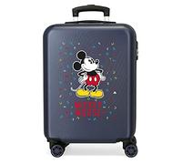 Disney Have a Good Day Mickey Maleta de Cabina Azul 37x55x20 cms Rígida ABS Cierre combinación 34L 2,6Kgs 4 Ruedas Dobles Equipaje de Mano