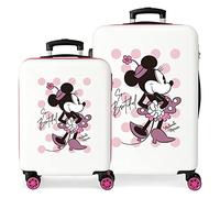 Disney Have a Good Time Minnie So Beautiful Juego de Maletas Rosa 55/65 cms Rígida ABS Cierre de combinación Lateral 56L 6 kgs 4 Ruedas Dobles Equipaje Mano