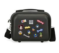 Disney Have Good Day Mickey, Neceser ABS Adaptable Niñas, Negro (Black), 29x21x15 Cms