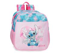 Disney Heart Stitch Mochila infantil, mochila escolar, fabricada en Poliéster, bolsillos laterales, tirantes anchos ajustables, Asa superior para colgarla, sistema magic Fix.