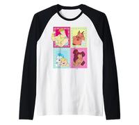 Disney Hercules Megara Phil & Pegasus Character Portraits Camiseta Manga Raglan
