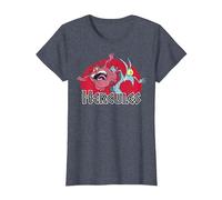 Disney Hercules Pain Panic Distressed Camiseta, Mujer, Azul Jaspeado, 3XL