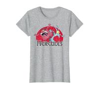 Disney Hercules Pain Panic Distressed Camiseta, Mujer, Gris Jaspeado, M