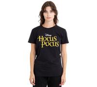 Disney Hocus Pocus Logo Camiseta de Mujer, Negro, L