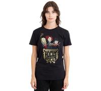 Disney Hocus Pocus Sanderson Sisters Cooking Up A Potion Camiseta de Mujer, Negro, M
