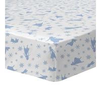 Disney Home Frozen 2 Trio - Sábana bajera infantil para 1 persona, 100% algodón, Oeko-TEX | 90 x 190/200 cm, diseño de niña | blanco