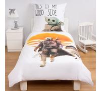 Disney Home Mandalorian Juego de Ropa de Cama Reversible de 140 x 200 cm, Funda de Almohada de 65 x 65 cm, 100% algodón, 2 Piezas, Suave y Agradable a la Piel