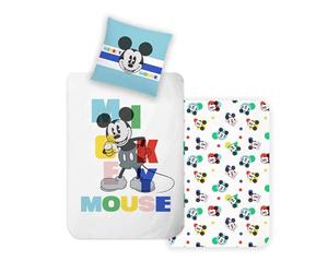 Disney Home Mickey Juego de Ropa de Cama Reversible para niños, 135 x 200 cm, Funda de Almohada de 80 x 80 cm, 100% algodón, 2 Piezas, Suave y Agradable a la Piel