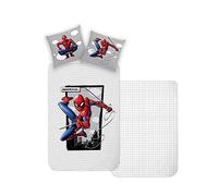 Disney Home Spiderman - Juego de Ropa de Cama Reversible (135 x 200 cm, Funda de Almohada de 80 x 80 cm, 100% algodón, 2 Piezas, Suave y Agradable a la Piel)
