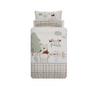 Disney Home Winnie The Pooh - Juego de Ropa de Cama Infantil (100 x 135 cm, Funda de Almohada de 40 x 60 cm, Reversible, 100% algodón orgánico, 2 Piezas)