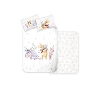 Disney Home Winnie The Pooh Juego de Ropa de Cama para bebé, 100 x 135 cm, Funda de Almohada de 40 x 60 cm, diseño de Oso Pooh y lechón, Ropa de Cama Infantil, Muy Suave, 100% algodón, 2 Piezas