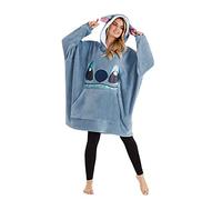 Disney Hoodie Blanket Sudadera Extragrande con Capucha, Stitch Azul, Altoa única para Mujer