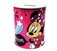 Disney Hucha de metal con diseño de Mickey Mouse de Minnie Mouse, no se puede abrir, 11 x 8 cm, idea de regalo
