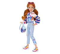 DISNEY STORE Muñeca Fashion 30 cm Inspirada en Stitch de Invierno - Incluye 2 Outfits y Accesorios - hasta 10 Puntos de Articulación, Red Hair Stitch Fashion Doll