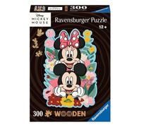 Disney In Legno Jigsaw Puzzle Mickey & Minnie (300 Pezzi) Ravensburger