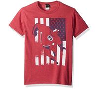 Disney Increíble Camiseta patriótica gráfica de la Bandera Estadounidense Camisa, Brezo Rojo, S para Hombre