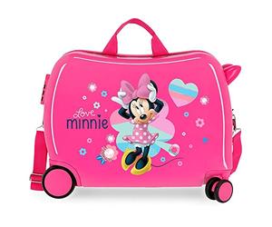 Disney Inf.abs 4r.Love Minnie, Maleta Infantil 2 Ruedas Multidireccionales Niñas, Rosa (Pink), Tailla Unica