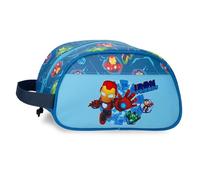 Disney Iron Man Iron Friends Estuche Escolar, Estuche infafntil, Fabricado en Poliéster, Triple Compartimento para Mejorar la organización, Tamaño Ideal para llevarlo en la Mochila, con asa Lateral.