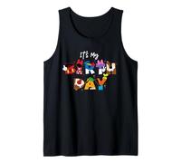 Disney It's My Birthday Mickey Mouse and Friends Letters Camiseta sin Mangas