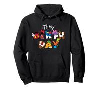 Disney It's My Birthday Mickey Mouse and Friends Letters Sudadera con Capucha