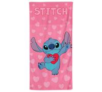 Disney Jay Franco Toalla Playa Stitch Corazones 70x140cm 100% Microfibra Modelo: JE12531VL