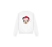 Disney - Jersey de Mickey Mouse Envoltura de luces de Navidad para Adultos Unisex (L) (Blanco)