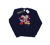 Disney - Jersey de Mickey Mouse y Minnie Mouse Beso de Navidad para Mujer