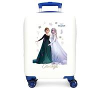 Disney Joumma Frozen Seek Courage Maleta de Cabina Blanco 33x50x20 cms Rígida ABS Cierre de combinación Lateral 28,4L 2 kgs 4 Ruedas Dobles Equipaje Mano