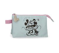 Disney Joumma Kisses M&M Estuche Triple Azul 22x12x5 cms Poliéster