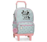 Disney Joumma Kisses M&M Mochila Escolar con Carro Azul 32x44x17 cms Poliéster 24,68L