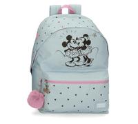 Disney Joumma Kisses M&M Mochila Escolar para Portátil Azul 32x42x15 cms Poliéster 20,46L