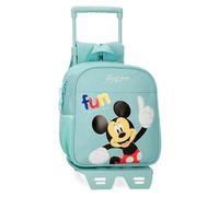 Disney Joumma Mickey Fun with friends Mochila Preescolar con Carro Azul 23x25x10 cms Poliéster 5,25L