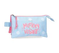 Disney Joumma Mickey Vibes Estuche Triple Azul 22x12x5 cms Poliéster 1,32L