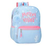 Disney Joumma Mickey Vibes Mochila Escolar Adaptable a Carro Azul 30x38x12 cms Poliéster 13,68L