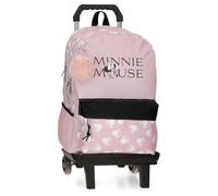 Disney Joumma Minnie Heads Mochila Doble Compartimento con Carro Portátil 15,6 pulgadas Rosa 31x44x15 cms Poliéster 24,68L