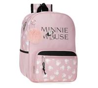 Disney Joumma Minnie Heads Mochila Escolar Adaptable a Carro Rosa 30x38x12 cms Poliéster 13,68L