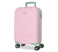 Joumma Disney Travelling with Stitch Maleta de Cabina Rosa 36x55x20 cms Rígido 2,4 kgs Cierre de combinación Lateral ABS 2,4 kgs 32L Equipaje de Mano