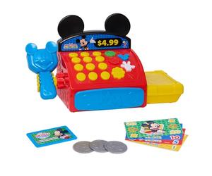 Disney Jr. Micky Mouse Clubhouse Caja Registradora con Sonidos, Frases y Dinero de Juguete, 10 Piezas, Desarrolla Habilidades Matemáticas Básicas, Juguete para Niños a Partir de 3 Años, de Just Play
