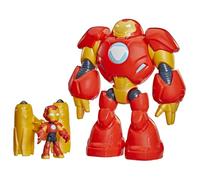 Disney Jr. Series Marvel'S Iron Man and His Awesome Friends, Armadura tamaño Gigante, Figura de acción Marvel de 7,6 cm y Traje meca, Juguetes de superhéroes, Figuras, 3+