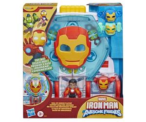 Disney Jr. Series, Marvel'S Iron Man and His Awesome Friends, La Sala de armaduras, Figura de 7,6 cm con Accesorios, Juguetes de superhéroes, A Partir de 3 años