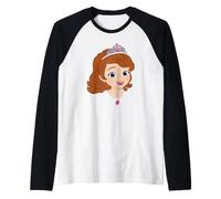 Disney Jr. Sofia the First Princess Sofia Big Face Costume Camiseta Manga Raglan