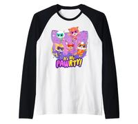 Disney Jr. SuperKitties It's My PAWrty! Kid's Birthday Party Camiseta Manga Raglan