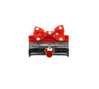 DISNEY - Juego de 12 gomas elásticas de fantasía finas y lentejuelas, incluye 1 abalorio MINNIE y 1 lazo - Producto oficial de Disney