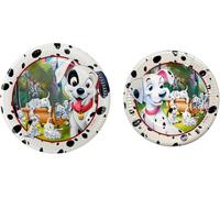 Disney Juego de 16 platos de papel la carga de los 101 dálmatas (8 de 20 cm + 8 de 23 cm) para fiesta de cumpleaños