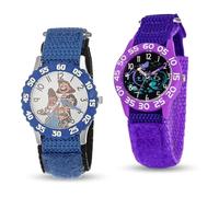 Disney Juego de 2 relojes para niños de 4 a 7 años, con diseños de esfera Luca y Raya, biseles azules y blancos con correas de nailon y silicona, regalo para niños, obtén 2 relojes misteriosos