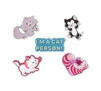 Disney juego de 5 insignias de gato con purpurina