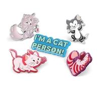 Disney Juego de 5 insignias de gato con purpurina