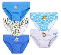 Disney - Juego de 5 ropa interior para niño, diseño de Toy Story - Juego de 5 pantalones para niño, pantalón 100% algodón, mercancía oficial, multicolor, 5-6 Años